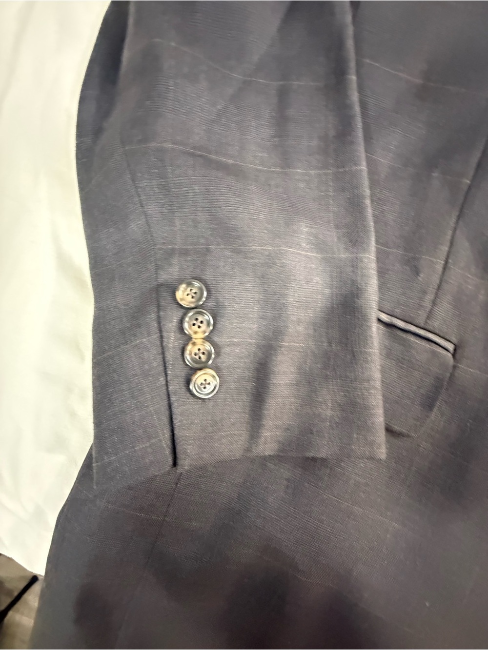 Jos. A. Bank Men's Dark Charcoal Windowpane Two-Button Sport Coat - Picture 14 of 15